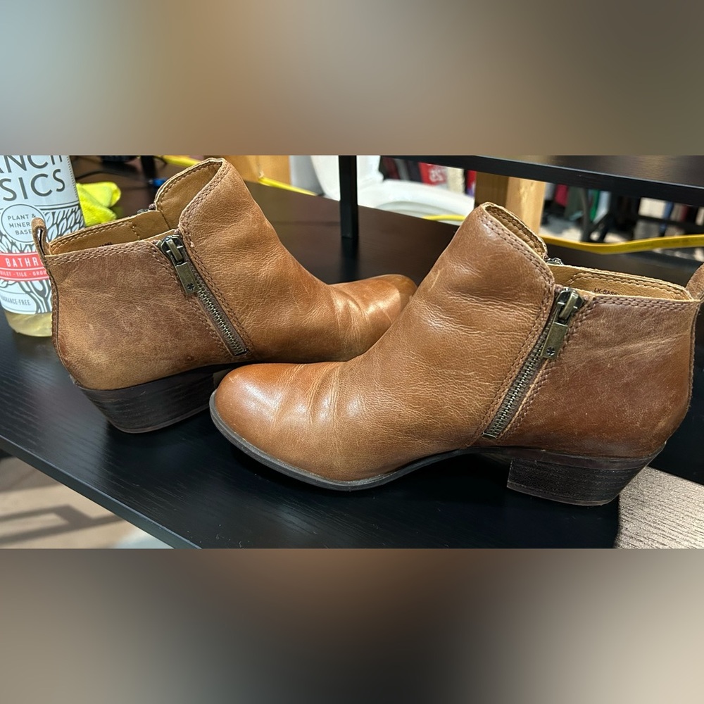 Lucky Brand Ankle Bootie - Cognac, Size 7